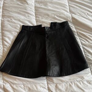Black Leather Mini Skirt